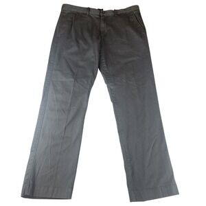 J.Crew Flex Chino Pants Men's W36 L32 Straight Fit Grey Flat Front Preppy Casual